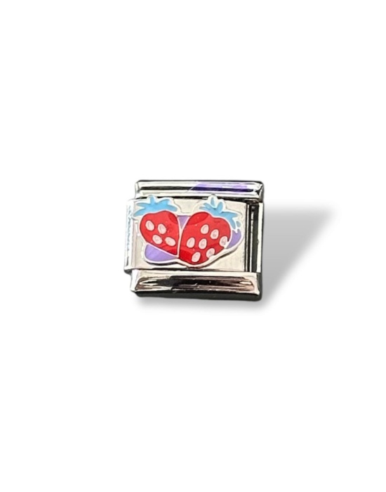 Gümüş Renk Çilek Figürlü Çelik Nomination Charm (Tek)