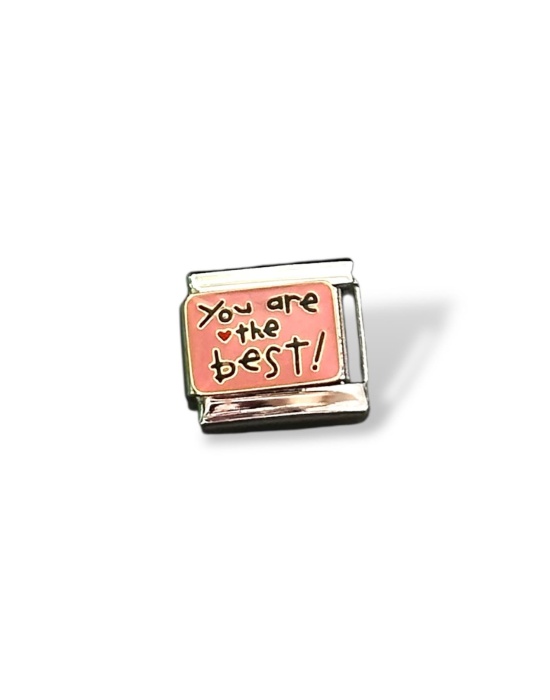 Gümüş Renk Yazı Detaylı Çelik Nomination Charm (Tek)