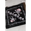 Siyah Renk Kurukafa Figürlü Bandana