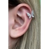 Gümüş Renk Kelebek Figürlü Ear Cuff (Tek)