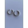 Gümüş Renk Halka Ear Cuff (Çift)