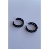 Siyah Renk Halka Ear Cuff (Çift)