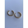 Altın Renk Halka Ear Cuff (Çift)