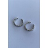Gümüş Renk Halka Ear Cuff (Çift)