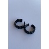 Siyah Renk Halka Ear Cuff (Çift)