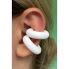 Beyaz Renk Ear Cuff Küpe (Çift)