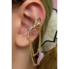 Altın Renk Kurdele Figürlü Taşlı Ear Cuff (Tek)