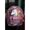 Pembe Renk Şeffaf Unicorn Figürlü Çocuk Sırt Çantası