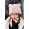 Pembe Renk Ayıcık Kulaklı Peluş Şapka