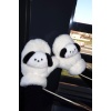 Krem Renk Panda Figürlü Askılı Peluş Eldiven