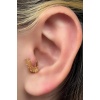 Altın Renk Cerrahi Çelik Halka Tragus/Kıkırdak Küpe/Piercing (Tek)