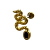 Altın Renk Yılan Figürlü Taşlı Cerrahi Çelik Tragus/Kıkırdak Küpe/Piercing (Tek)