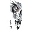 Geçici Kuru Kafa Figürlü Dövme Tattoo