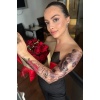 Geçici Kurt Ve Baykuş Figürlü Dövme Tattoo