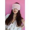 Pembe Renk Sim Detaylı Peluş Uyku Bandı
