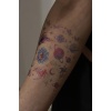 Geçici Karışık Figürlü Simli Dövme Tattoo