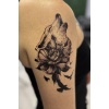Geçici Kurt Figürlü Dövme Tattoo