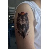Geçici Kurt Figürlü Dövme Tattoo