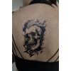 Geçici Kuru Kafa Figürlü Dövme Tattoo