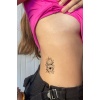 Geçici Gül Ve Saat Figürlü Mini Dövme Tattoo