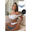 Çiçek Figürlü 12 Saat Sonra Kararan Geçici Dövme Tattoo