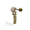 Altın Renk Yıldız Figürlü Çelik Tragus/Kıkırdak Küpe/Piercing (Tek)