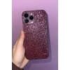 Mor Renk Taş Detaylı 13 Pro Max Telefon Kılıfı