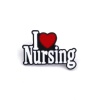 Karışık Renk I Nursing Yazılı Kalp Figürlü Broş