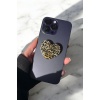 Kahve Renk Kalp Figürlü 3D Telefon Tutacağı