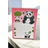 Pembe Renk Panda Figürlü Yapışkanlı Not Kağıdı