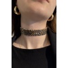 Karışık Renk Leopar Desenli Choker Kolye