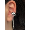 Gümüş Renk Sallantılı Ear Cuff (Tek)