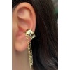Altın Renk Sallantılı Ear Cuff (Tek)