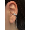 Gümüş Renk Kalp Figürlü Ear Cuff (Tek)
