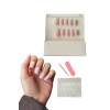 Pembe Renk 10lu Kadife Takma Tırnak (Yapıştırıcılı)
