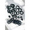 Siyah Renk Lastik Toka Ve Mini Mandal Toka Set