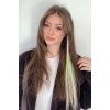 Yan Çıt Çıt Postiş / Ombre Çok Renkli / 50 Cm