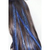 Mavi Renk Simli Yan Postiş Hair Tinsel Shiny Hair (50 Cm)