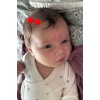 2li Kırmızı Renk Ponponlu Saçsız Bebek Tokası