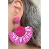 Pembe Renk Çiçek Figürlü Küpe (Çift)