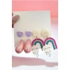 Karışık Renk Karışık Figürlü 6lı Küpe Set