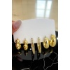 Altın Renk 6lı Küpe Set