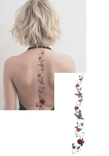 Geçici Kelebek Figürlü Bel/Kol/Bacak Dövme Tattoo