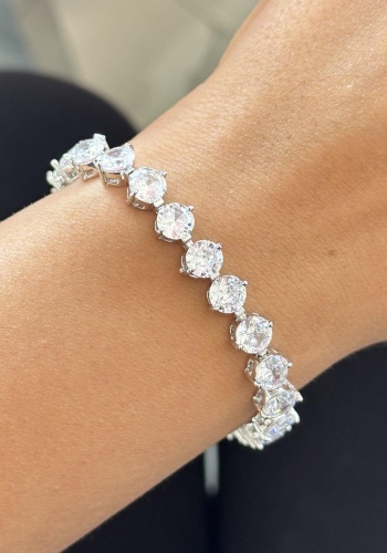 Gümüş Renk Taş Detaylı Su Yolu Bileklik