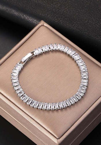 Gümüş Renk Taş Detaylı Su Yolu Bileklik