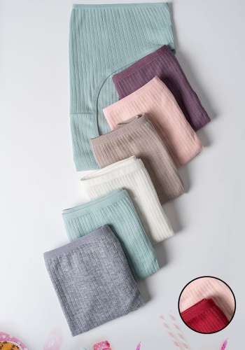 Taffy Kadın 7 li Soft Yeşil Fitilli Pamuklu Külot