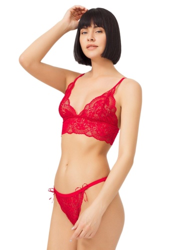 Dantelli Transparan Balensiz Kadın Sütyen Takımı CH1803