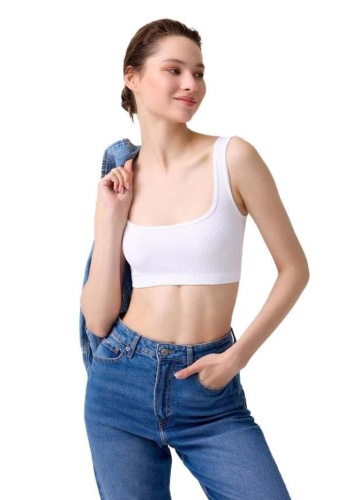 Kare Yaka Seamless Crop Mini Atlet CH1089