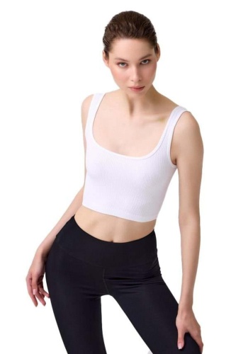 Kare Yaka Seamless Crop Atlet CH1090