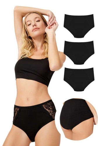 Büyük Beden Dantelli Klasik Pamuk Kadın Bato Big Size Bikini  Külot CH0740